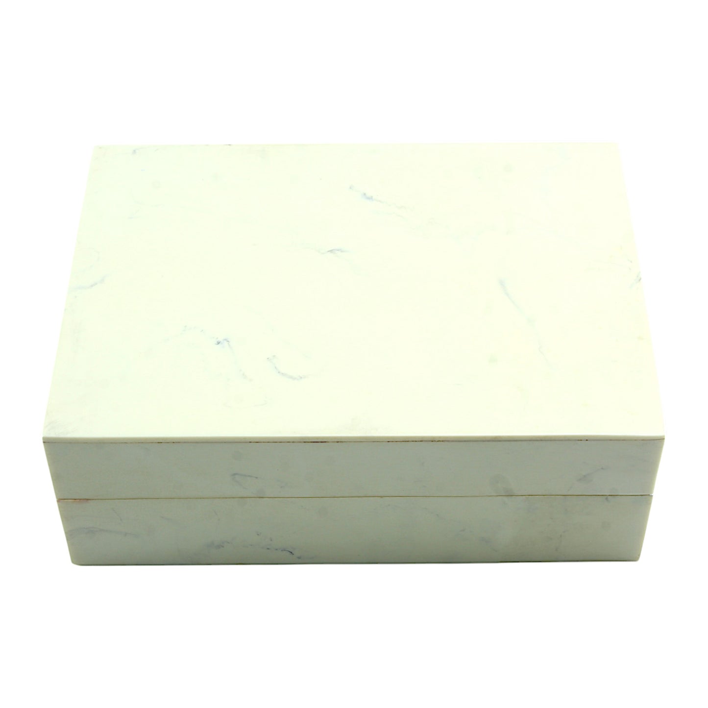 Handmade White Resin Rectangular Trinket Box – Simple & Elegant Storage Solution