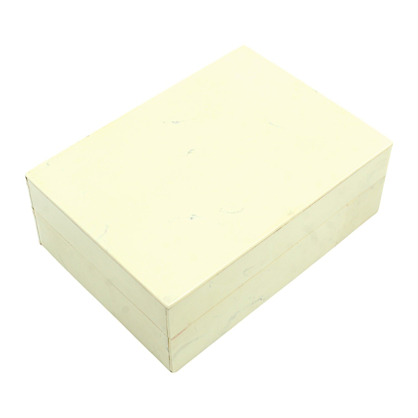 Handmade White Resin Rectangular Trinket Box – Simple & Elegant Storage Solution
