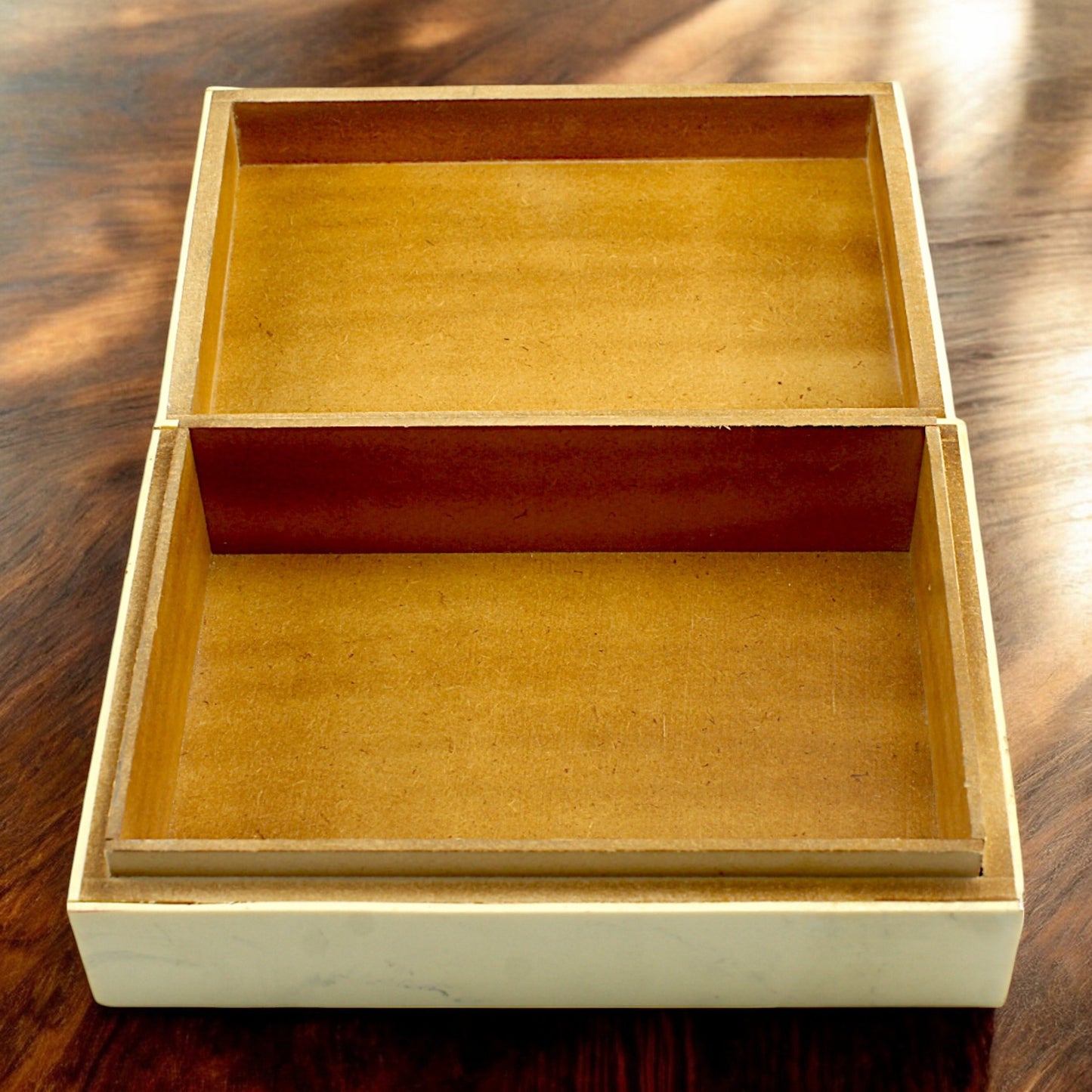 Handmade White Resin Rectangular Trinket Box – Simple & Elegant Storage Solution