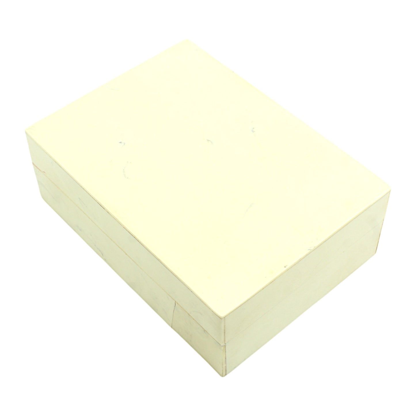 Handmade White Resin Rectangular Trinket Box – Simple & Elegant Storage Solution