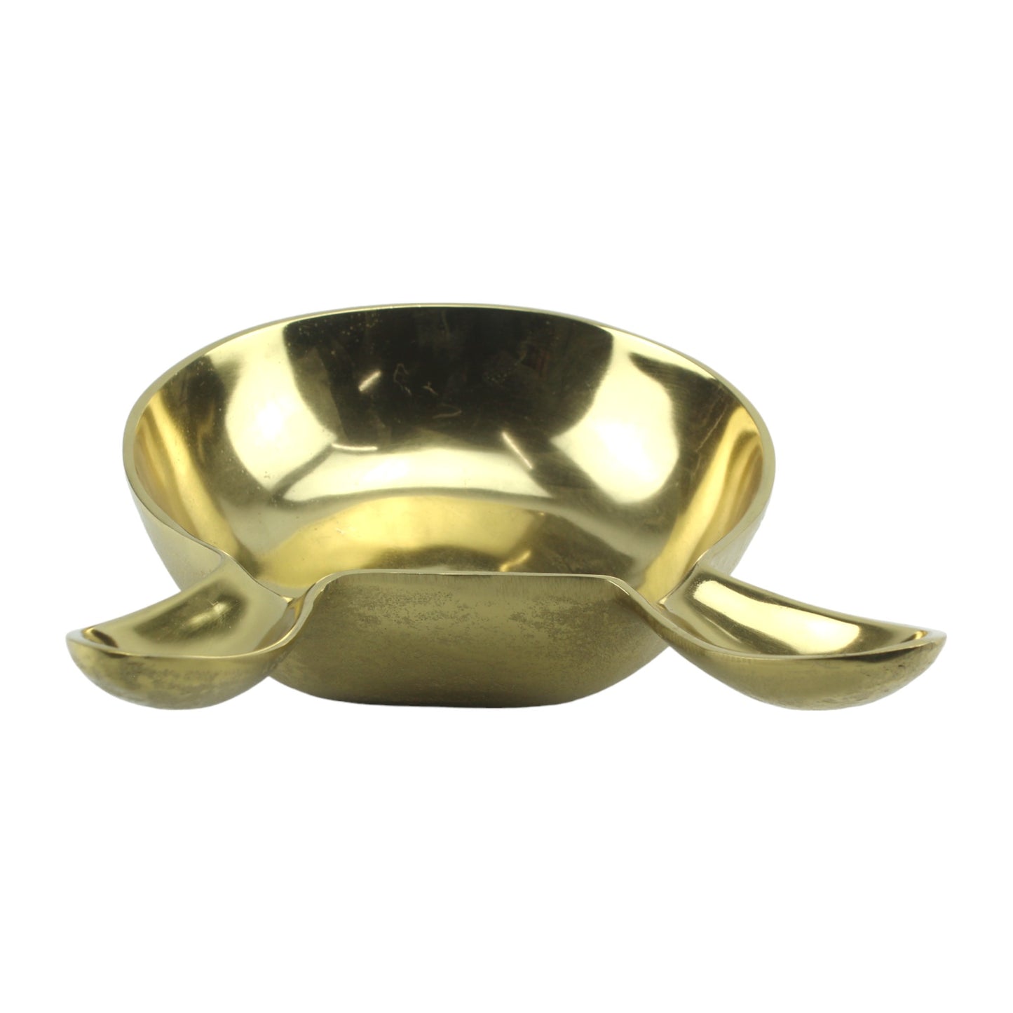 Handcrafted Golden Aluminum Bunny-Shaped Decorative Bowl: Charming Tabletop Accent