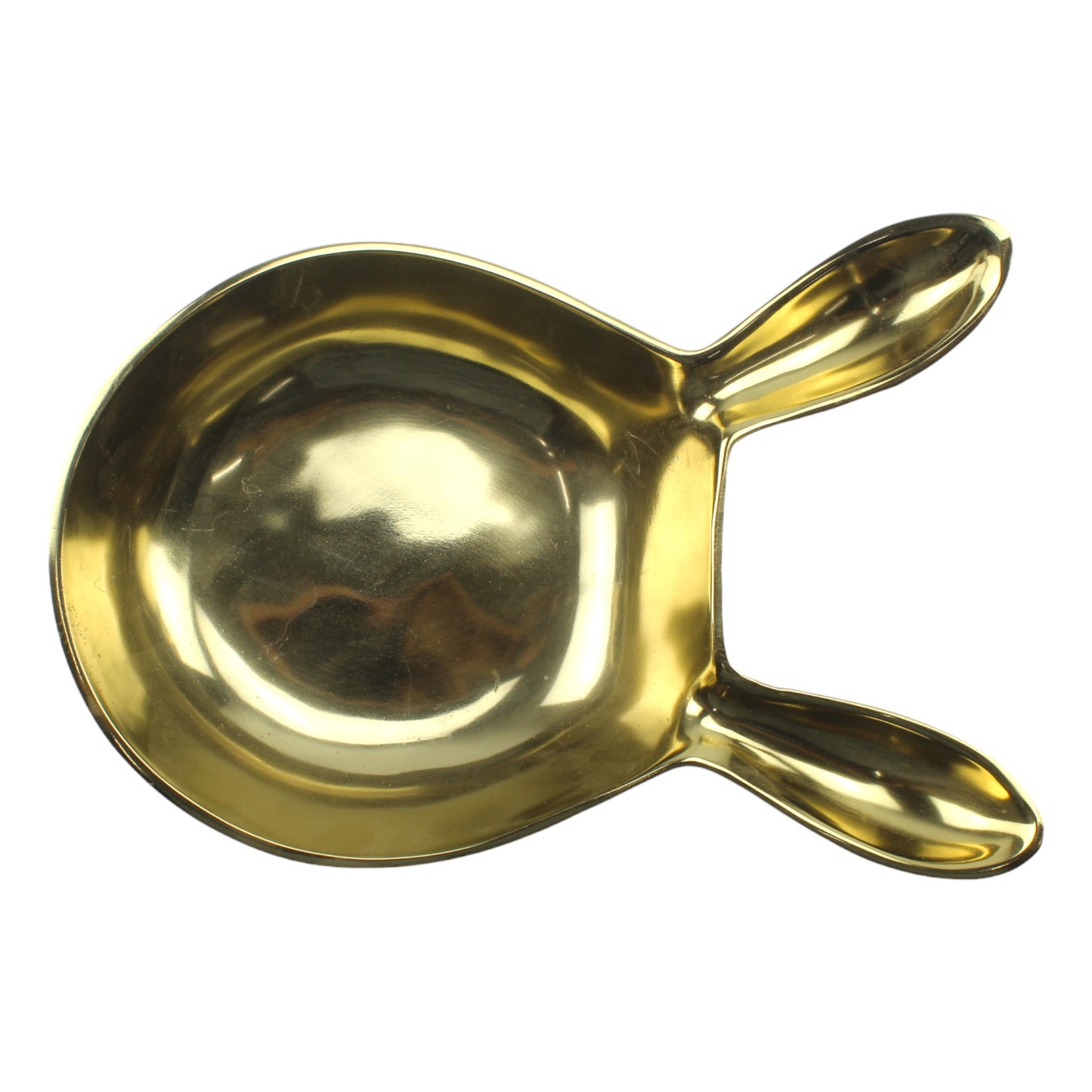 Handcrafted Golden Aluminum Bunny-Shaped Decorative Bowl: Charming Tabletop Accent