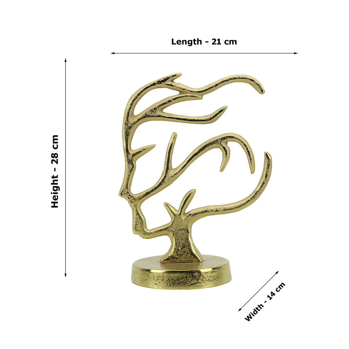 Golden Blossom: Handcrafted Aluminum Girl Artistic Sculpture Ornament
