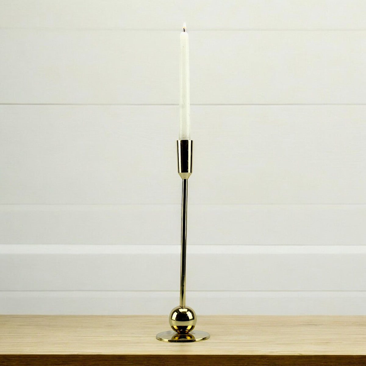 Sleek Gold: Modern Aluminum Small Candle Holder | Chic Home Decor Accent