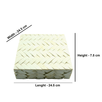 Handmade White Bone Inlay Trinket Box – Elegant Storage for Your Treasures