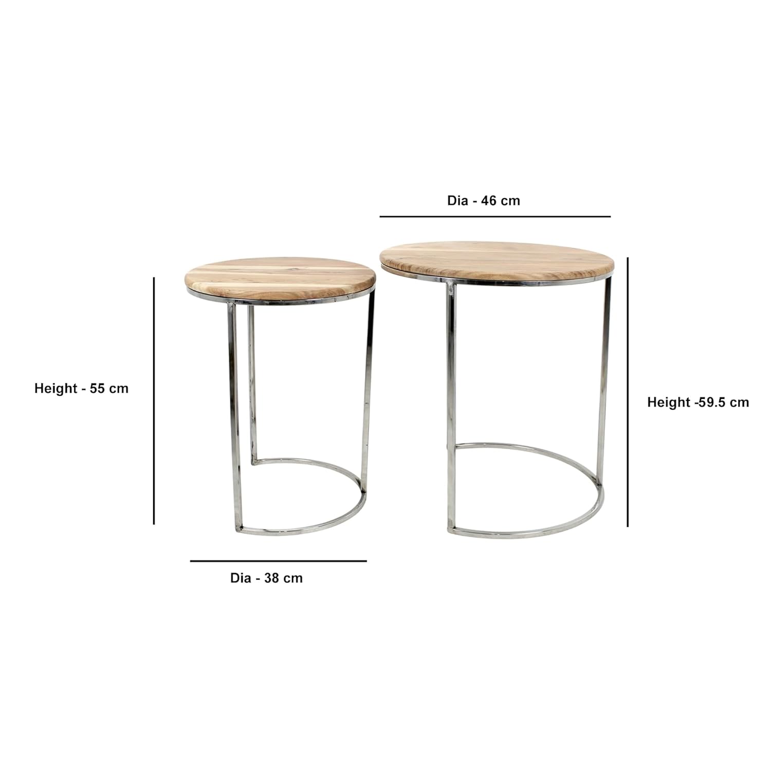 Wooden Side Table Set