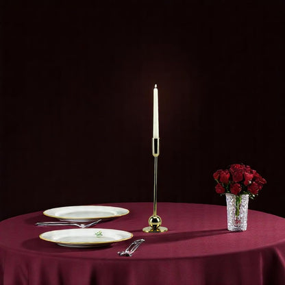 Sleek Gold: Modern Aluminum Small Candle Holder | Chic Home Decor Accent