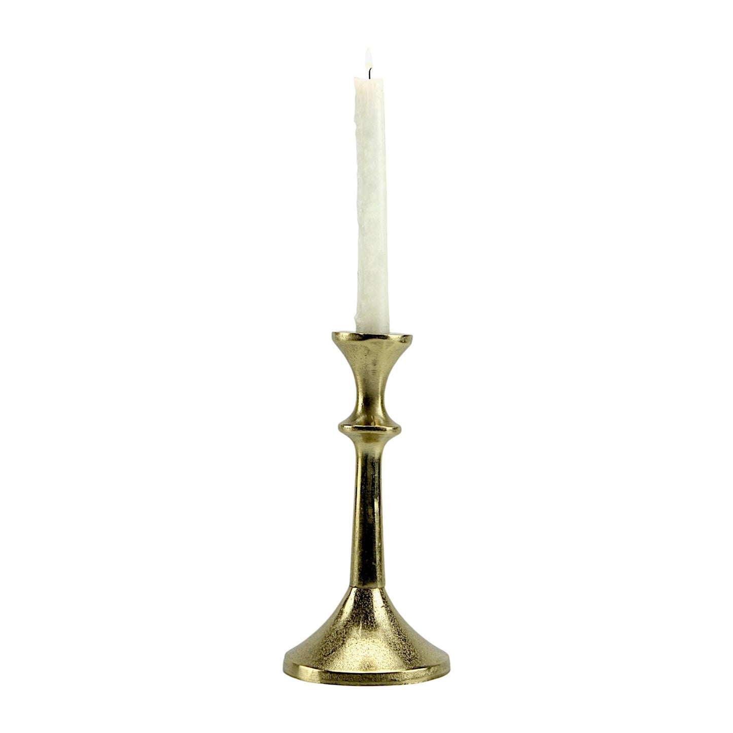Minimalist Gold: Handcrafted Aluminum Medium Candle Holder | Timeless Elegance