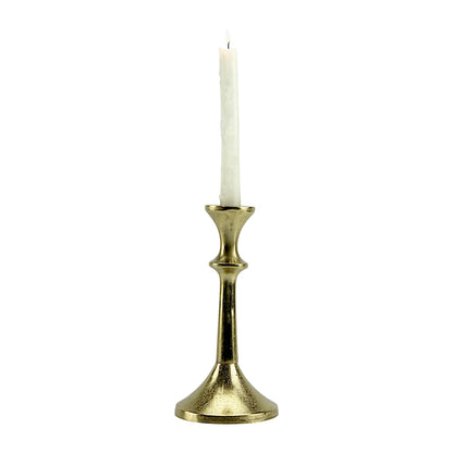 Minimalist Gold: Handcrafted Aluminum Medium Candle Holder | Timeless Elegance