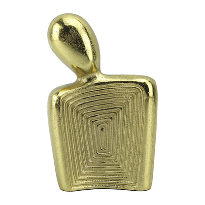 Golden Elegance: Handcrafted Aluminum Abstract Sculpture