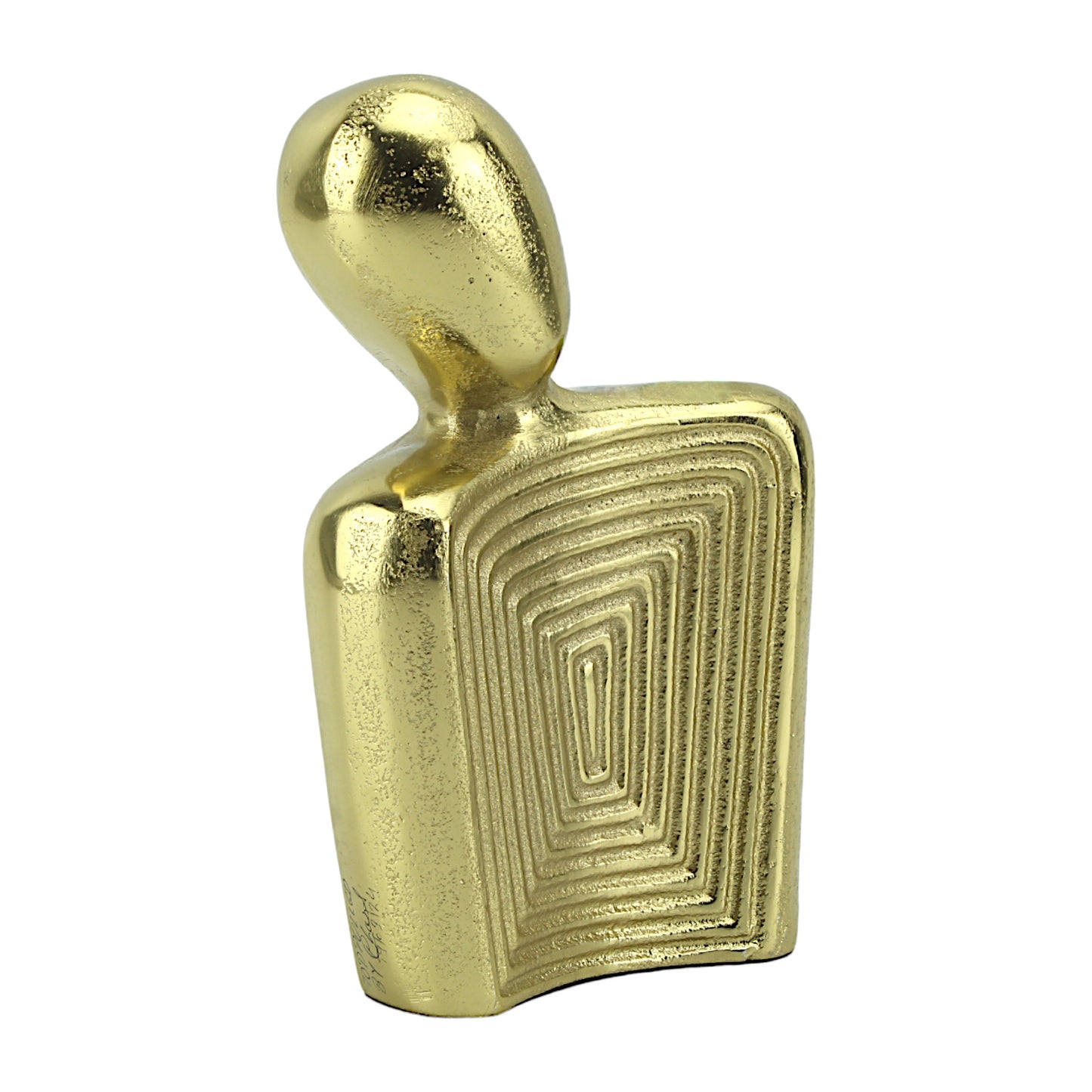 Golden Elegance: Handcrafted Aluminum Abstract Sculpture