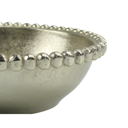 Aluminum Beaded Border Decorative Bowl: Timeless Elegance for Your Home Décor