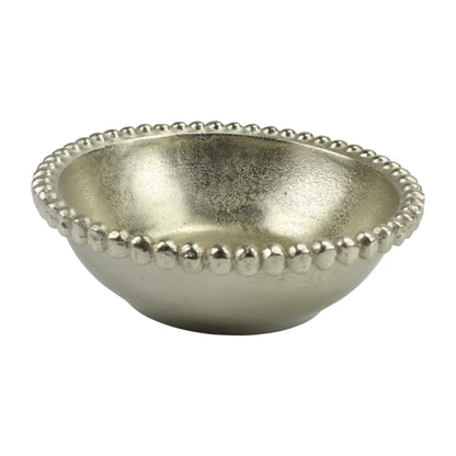 Aluminum Beaded Border Decorative Bowl: Timeless Elegance for Your Home Décor