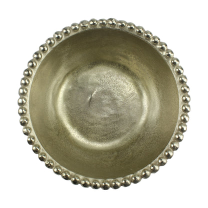 Aluminum Beaded Border Decorative Bowl: Timeless Elegance for Your Home Décor