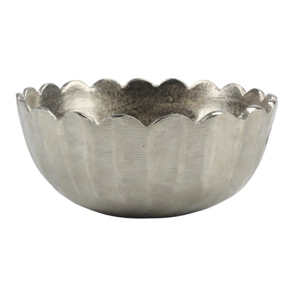 Silver Aluminum Decorative Bowl: Modern Simplicity for Your Home Décor
