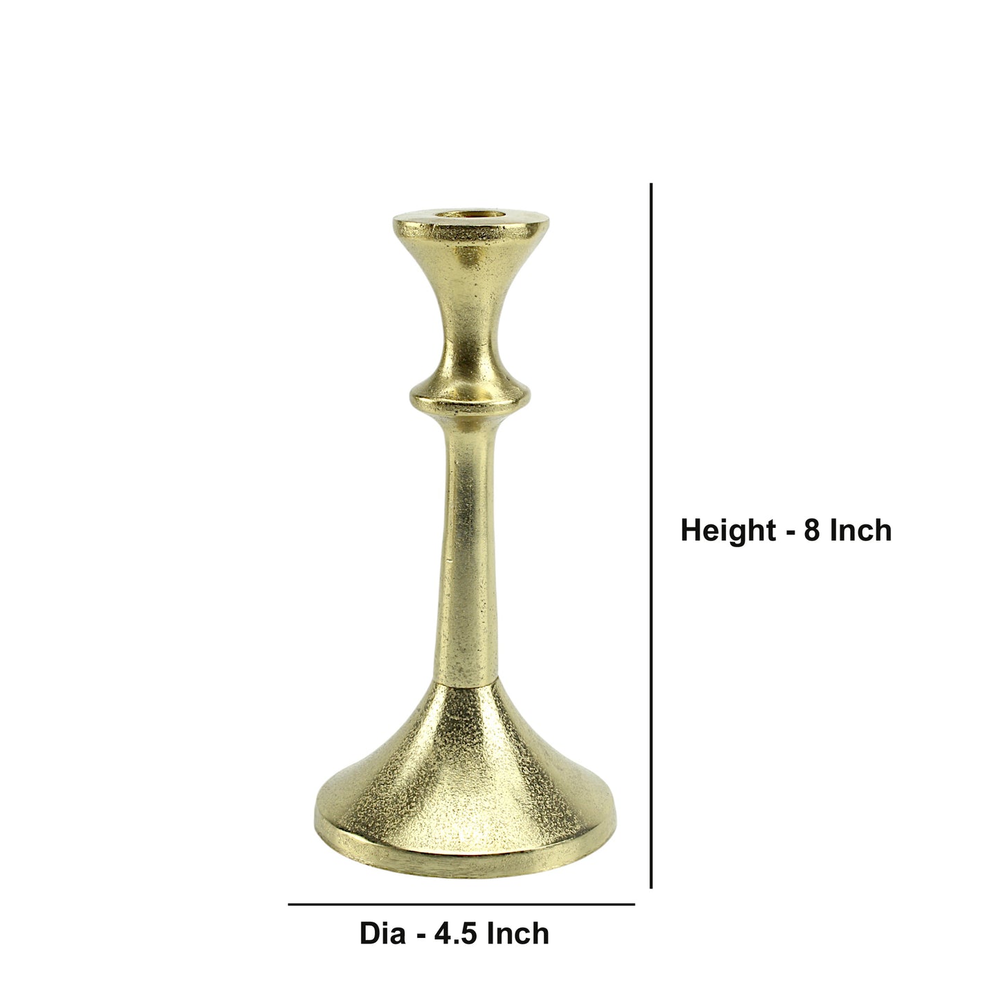 Minimalist Gold: Handcrafted Aluminum Medium Candle Holder | Timeless Elegance