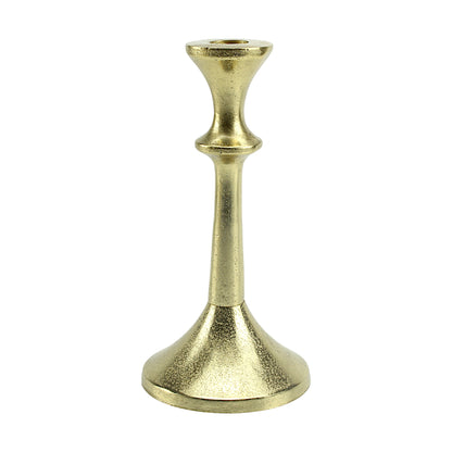 Minimalist Gold: Handcrafted Aluminum Medium Candle Holder | Timeless Elegance