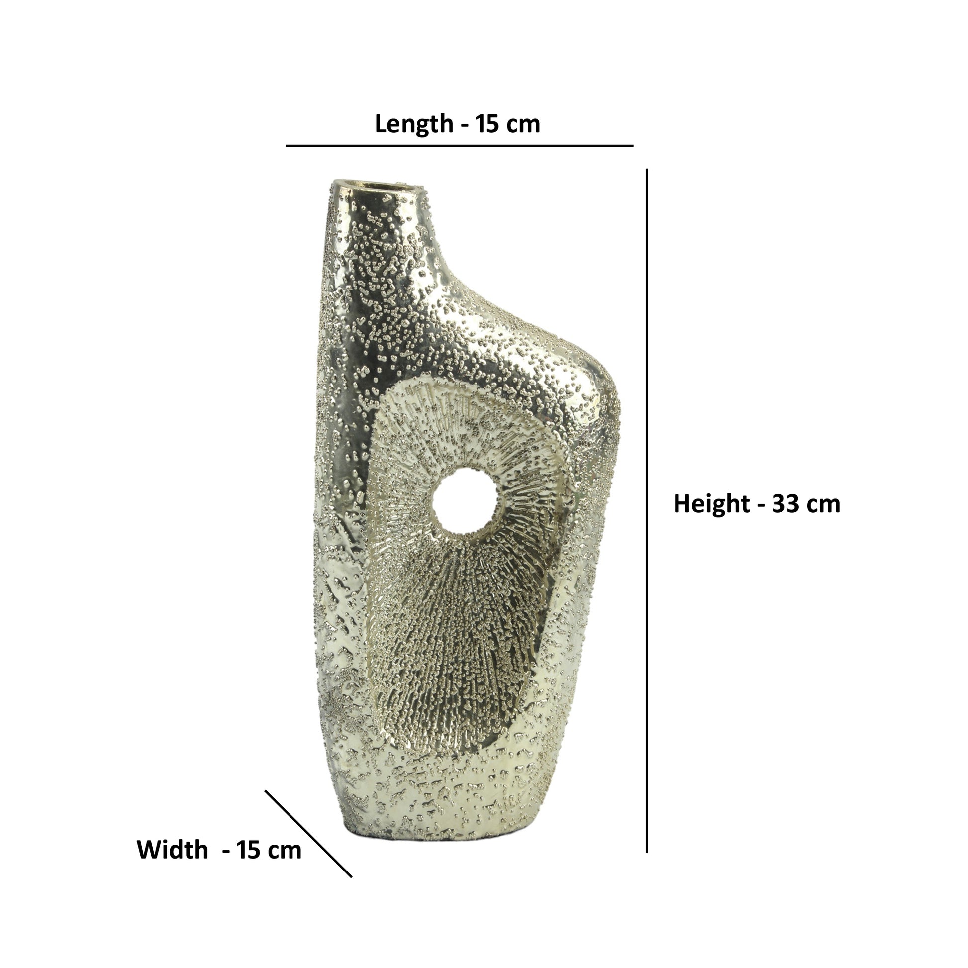 Silver Glitter Aluminium Flower Vase: Sparkling Elegance for Your Floral Arrangements