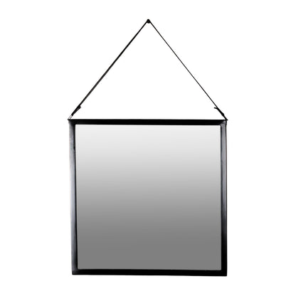 Sophisticated Square Shape Hanging Mirror with Metal Frame