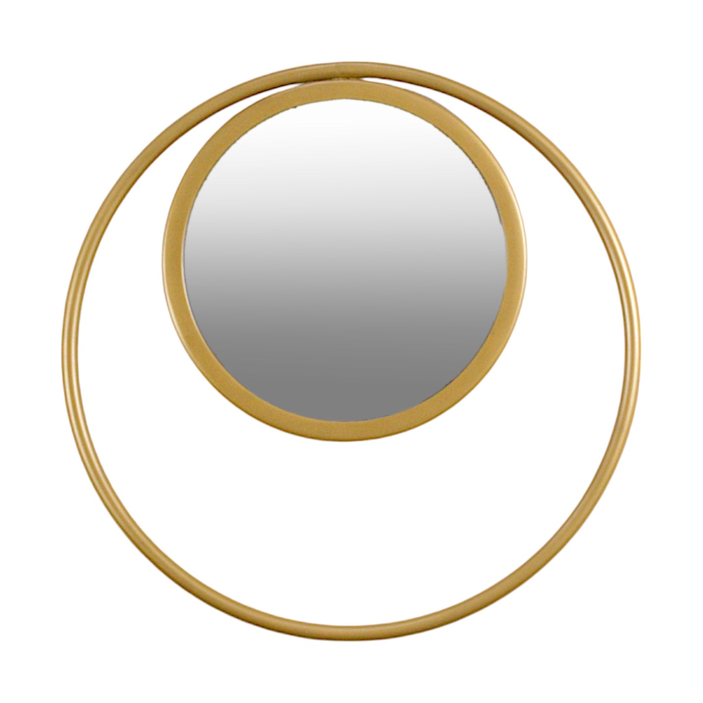 Elegant Round Mirror in a Sleek Circular Frame