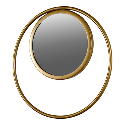 Elegant Round Mirror in a Sleek Circular Frame
