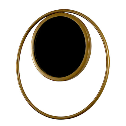 Elegant Round Mirror in a Sleek Circular Frame