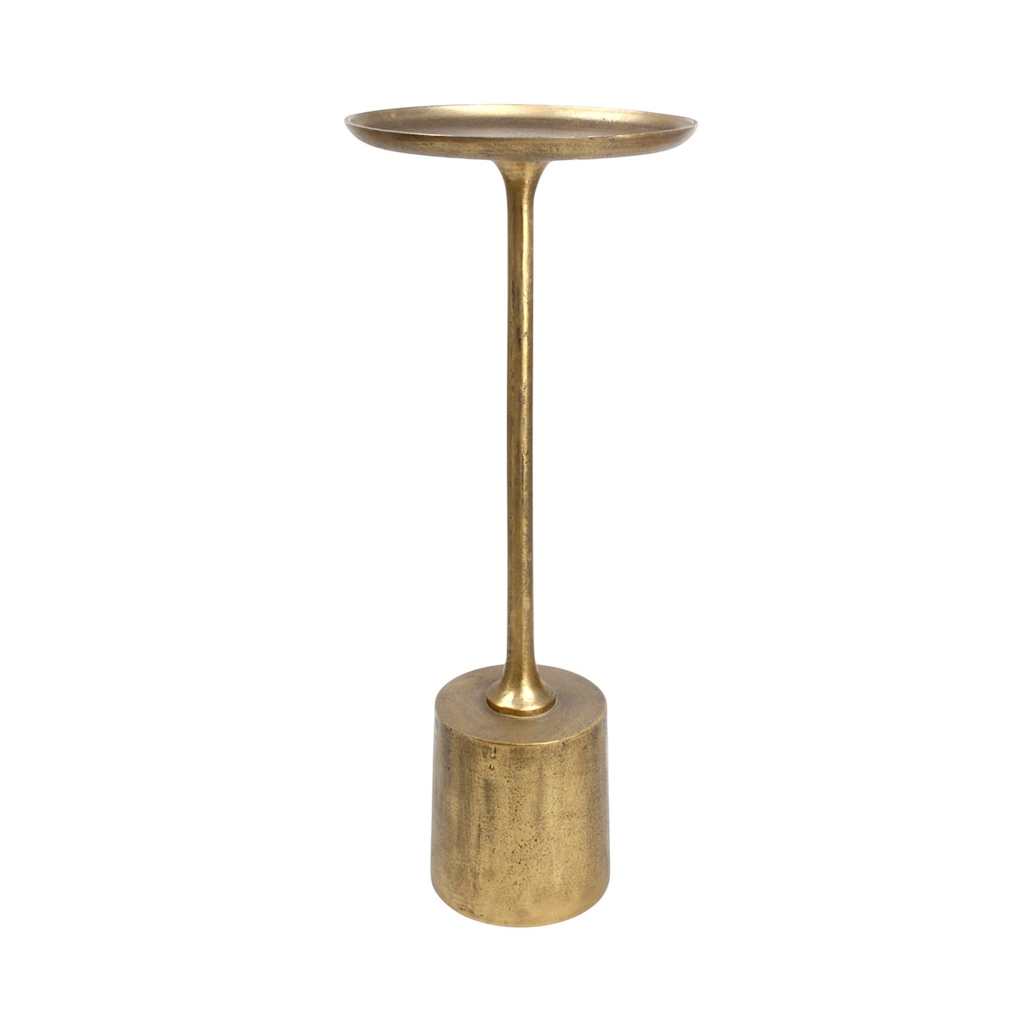13.5 Inch Metal Accent Table | Slim Luxury Pedestal Side Table (22.5 Inch Height)
