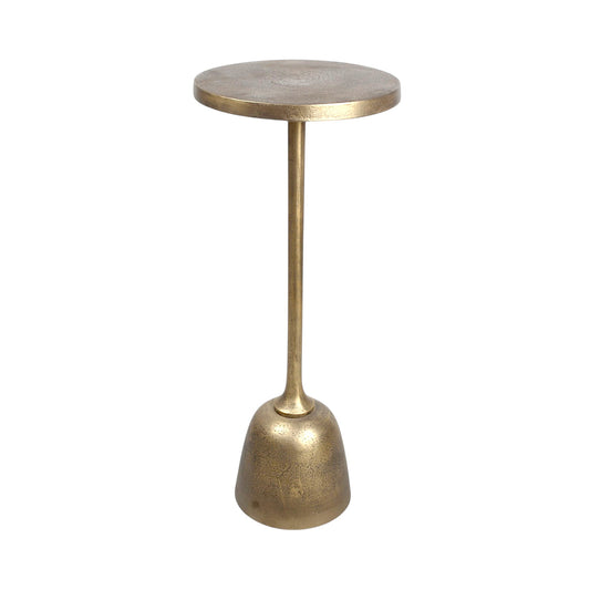 15.5 Inch Metal Side Table | Classic Pedestal Accent Table for Living Room (19 Inch Height)