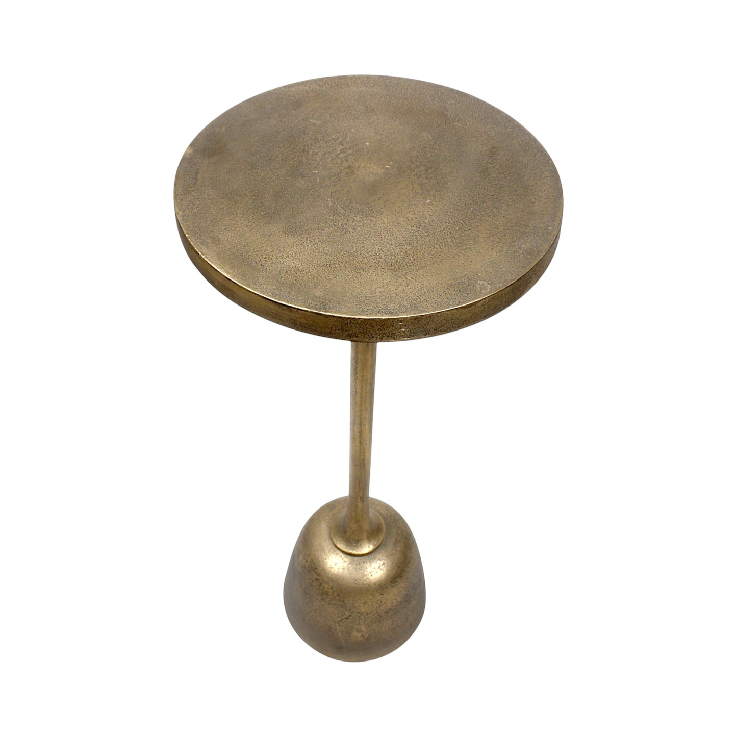 15.5 Inch Metal Side Table | Classic Pedestal Accent Table for Living Room (19 Inch Height)