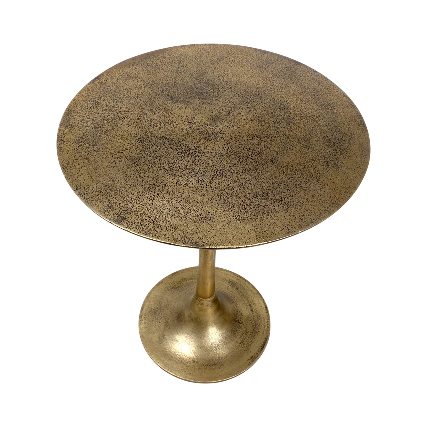15.5 Inch Metal Side Table | Classic Pedestal Accent Table for Living Room (19 Inch Height)