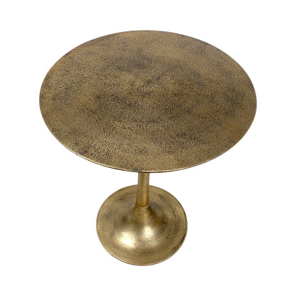 15.5 Inch Metal Side Table | Classic Pedestal Accent Table for Living Room (19 Inch Height)