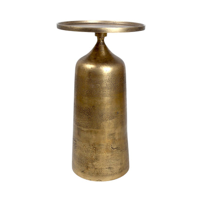 11.5 Inch Designer Metal Accent Table | Modern Luxury Side Table with Solid Base (21 Inch Height)