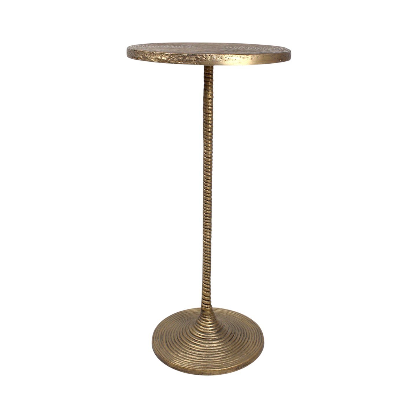 12 Inch Tall Metal Accent Table | Decorative Pedestal Side Table for Home Decor (25.5 Inch Height)