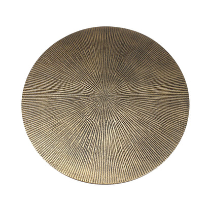 15.75 Inch Designer Metal Accent Table | Luxury Artistic Side Table with Sculptural Base (24.25 Inch Height)
