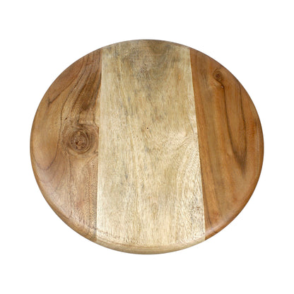 13 Inch Solid Wood Accent Table | Handcrafted Pedestal Side Table for Living Room (22.5 Inch Height)