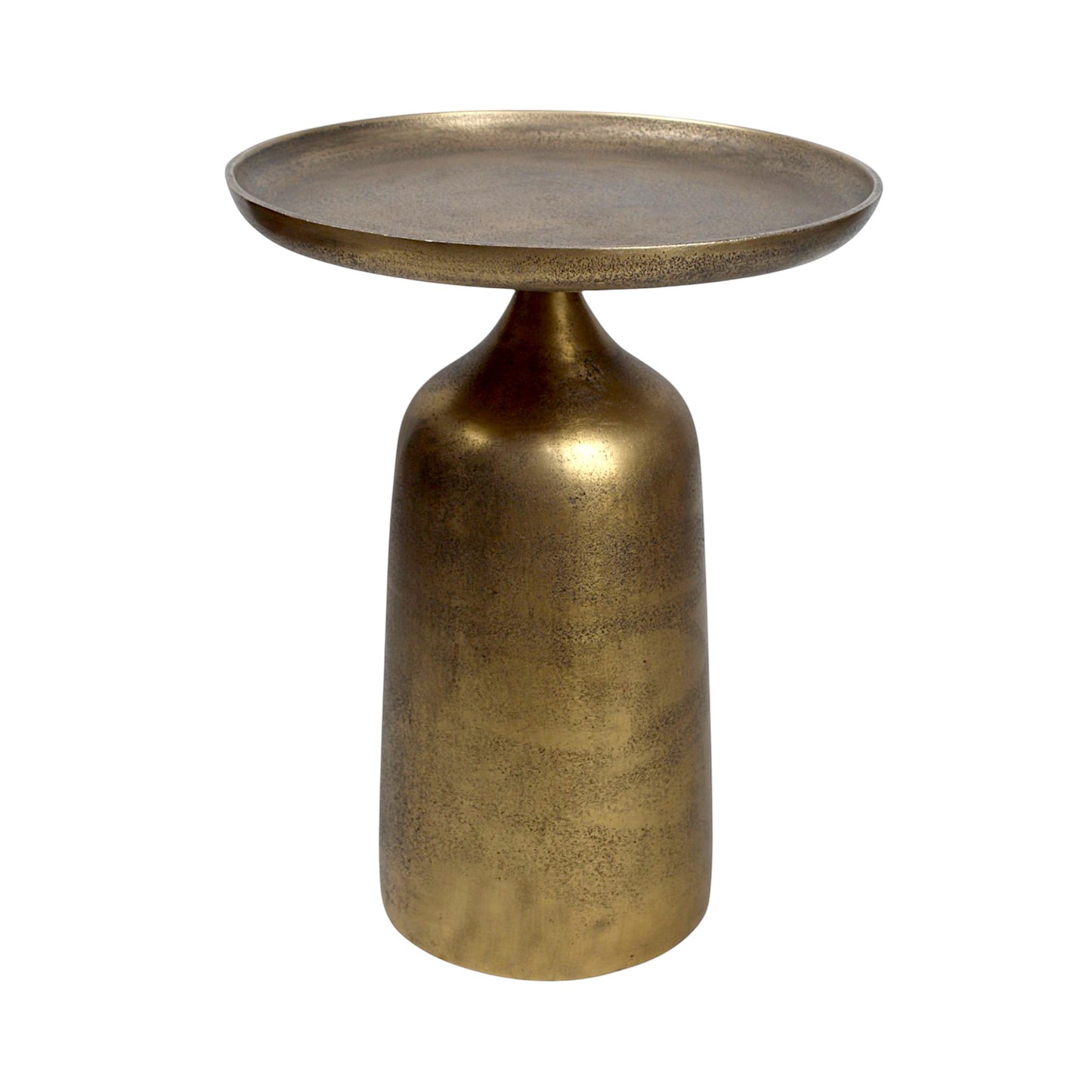 13.5 Inch Metal Side Table | Modern Luxury Accent Table with Solid Base (17.25 Inch Height)