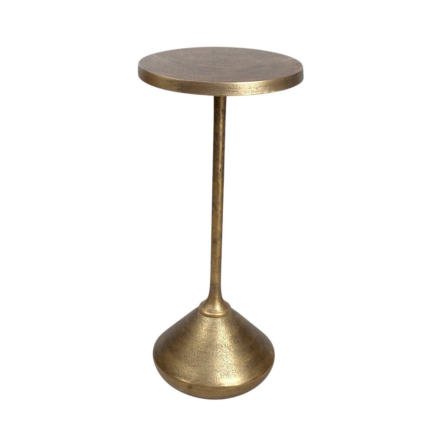 10.25 Inch Metal Accent Table | Slim Pedestal Side Table for Modern Decor (22.75 Inch Height)