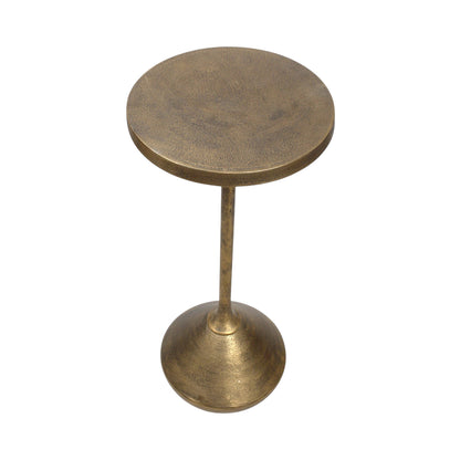 10.25 Inch Metal Accent Table | Slim Pedestal Side Table for Modern Decor (22.75 Inch Height)