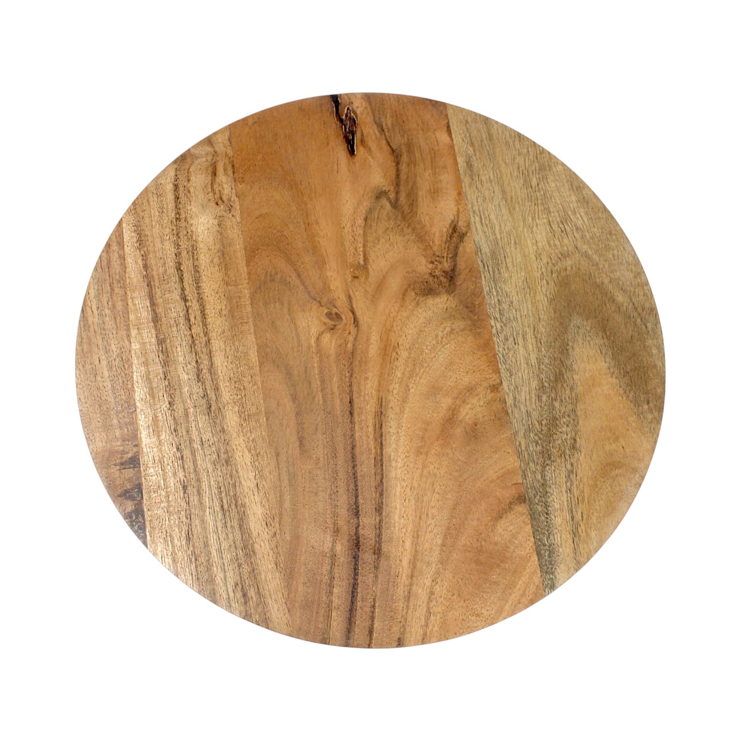 10.5 Inch Wooden Top Accent Table with Metal Base | Modern Handcrafted Side Table (22 Inch Height)