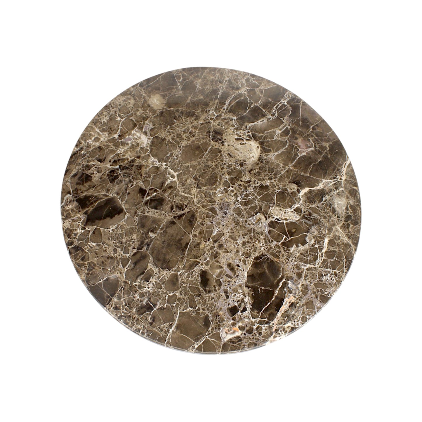 Marble Top Side Table with Wooden Base (18")