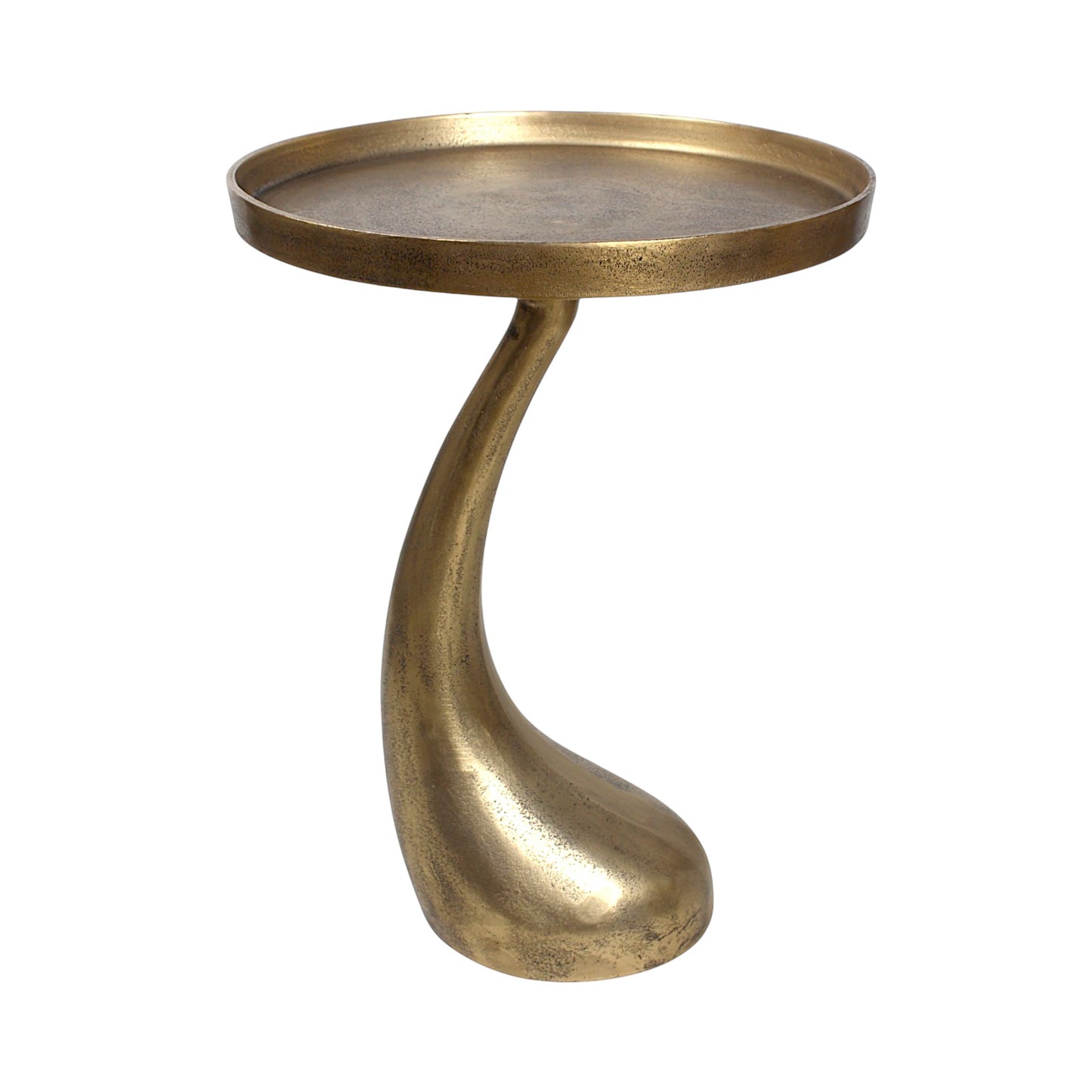 16 Inch Designer Metal Accent Side Table | Modern Artistic Statement Table (23 Inch Height)