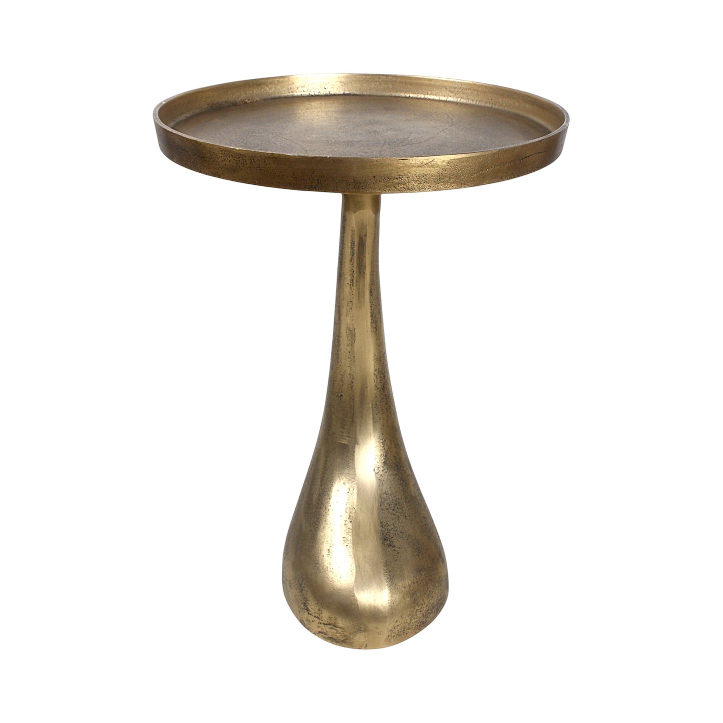 16 Inch Designer Metal Accent Side Table | Modern Artistic Statement Table (23 Inch Height)