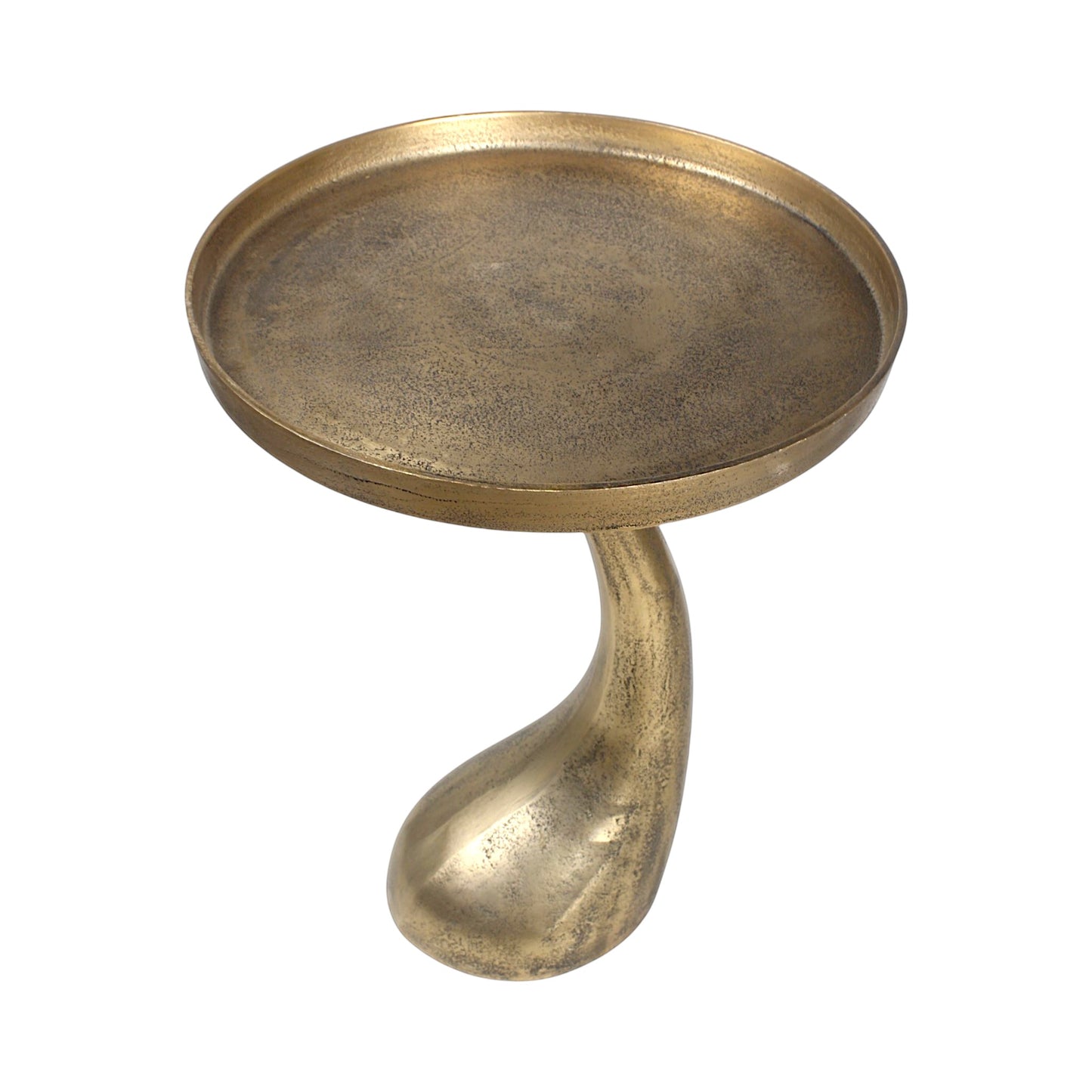 16 Inch Designer Metal Accent Side Table | Modern Artistic Statement Table (23 Inch Height)