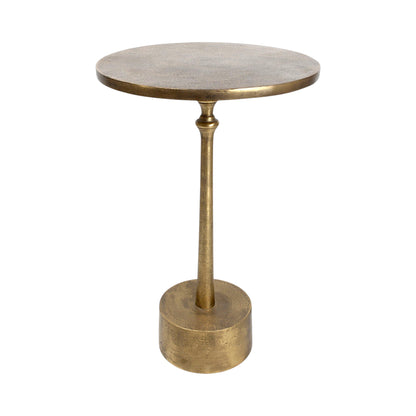 13.75 Inch Metal Accent Table | Classic Pedestal Side Table for Home Decor (21 Inch Height)