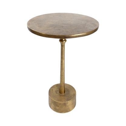 13.75 Inch Metal Accent Table | Classic Pedestal Side Table for Home Decor (21 Inch Height)