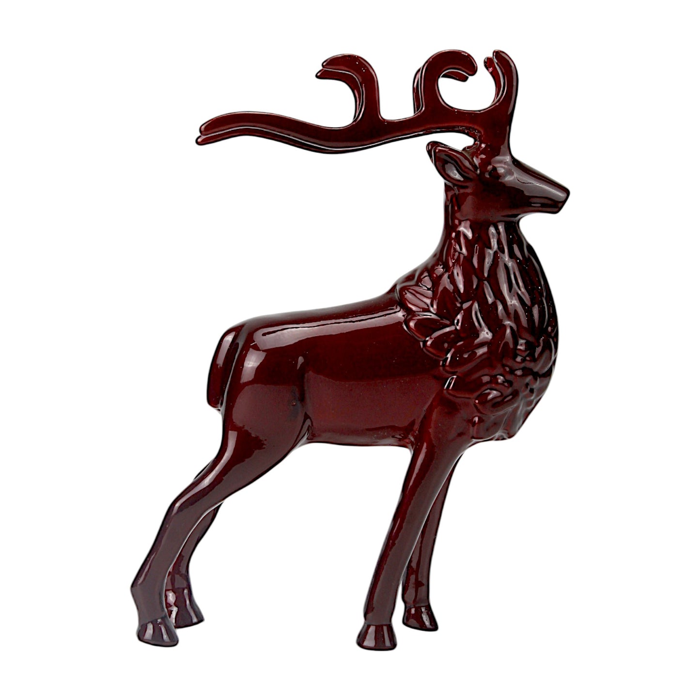 Red Aluminum Long Horn Reindeer – Elegant Christmas Decor | Hind Decor