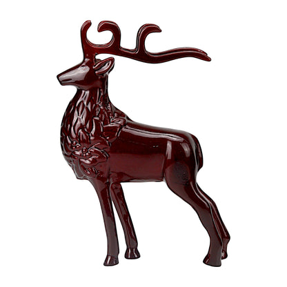 Red Aluminum Long Horn Reindeer – Elegant Christmas Decor | Hind Decor