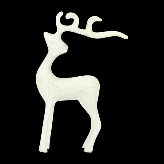 white handcrafted Aluminium White Handcrafted Aluminum Reindeer – Elegant Christmas Decor | Hind Decor