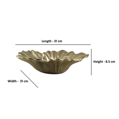 Golden Flower Decorative Bowl - Elegant Home Accent