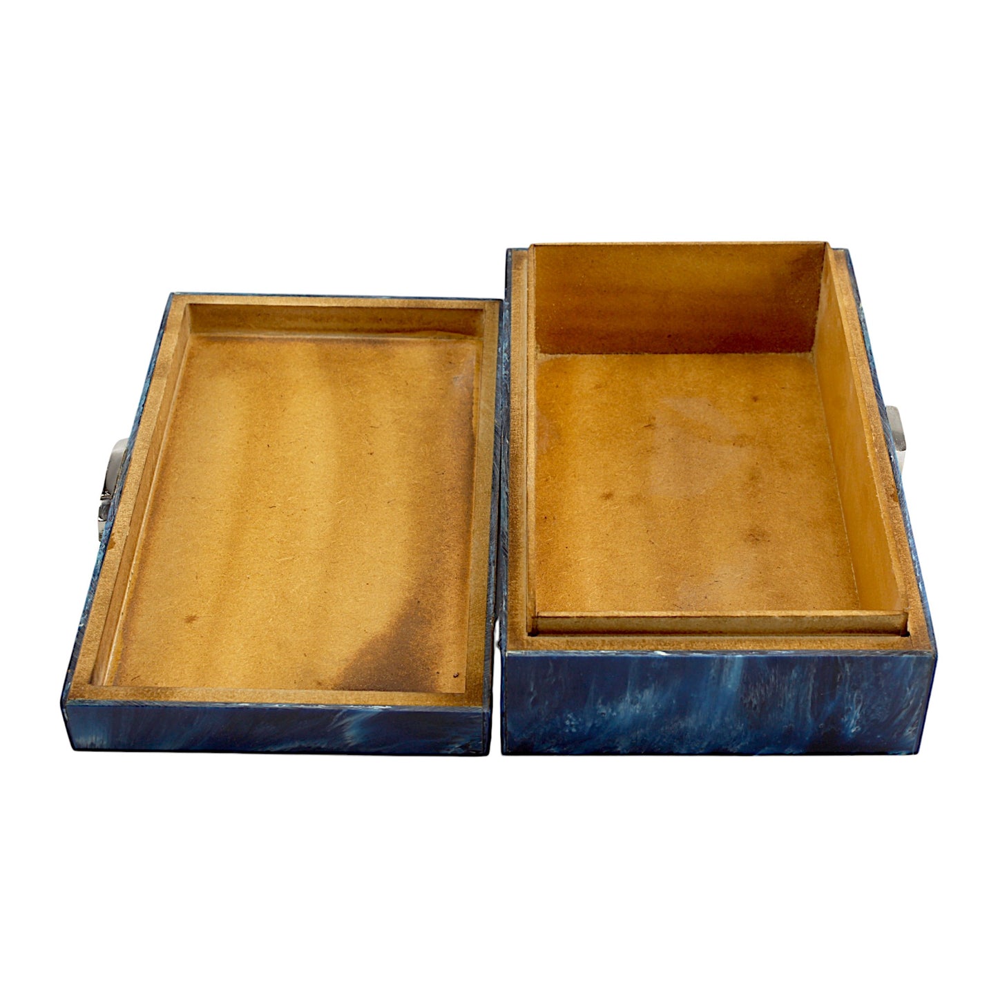 Handcrafted Blue Resin Trinket Box – Elegant Storage Solution